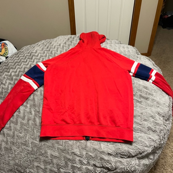 Nike zip up sweatshirt red white and blue - Picture 3 of 3